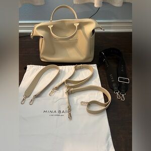 Mina Baie Emmy Midi Vegan Crema with Baie strap